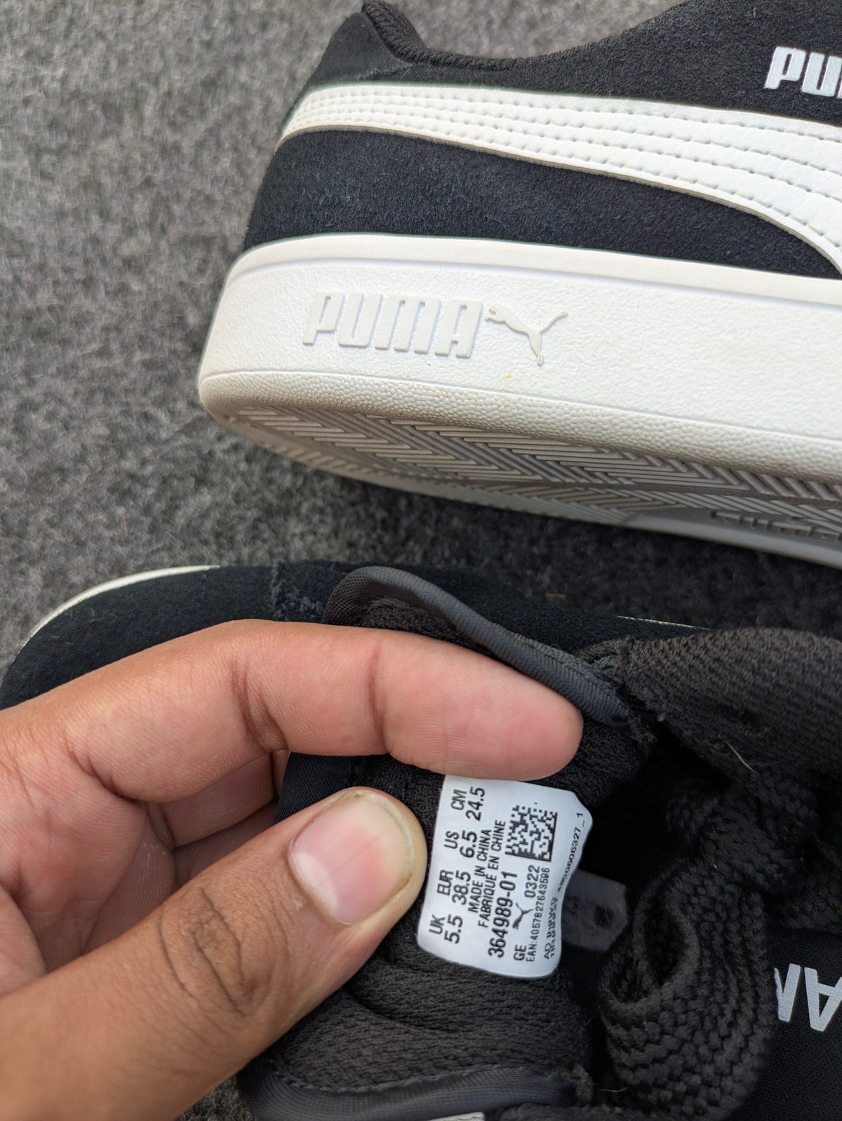 Puma Smash 3.0 Suede "Black/White" — EUR 38.5 — A Grade